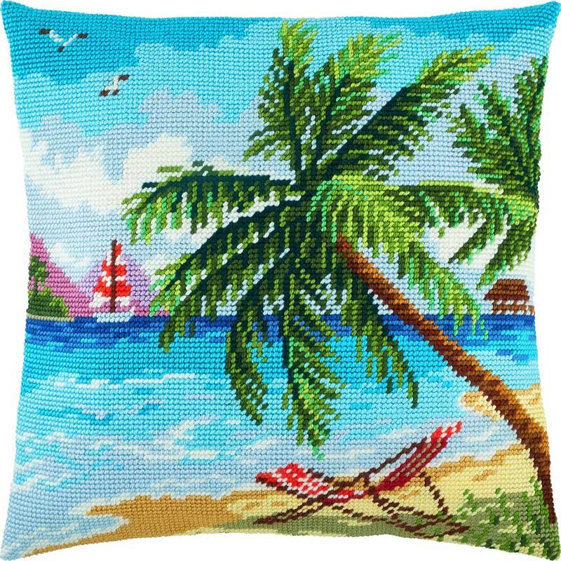 Foto Pillow for embroidery half-cross Charіvnytsya V-247 Seychelles