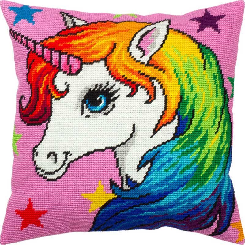 Foto Pillow for embroidery half-cross Charіvnytsya V-301 Unicorn