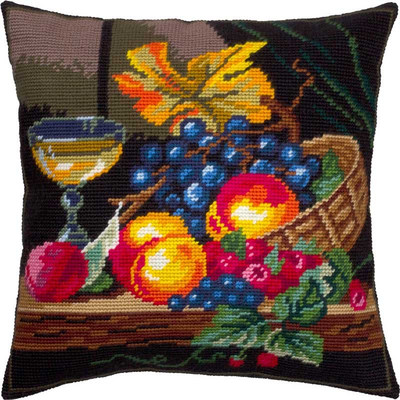 Foto Pillow for embroidery half-cross Charіvnytsya V-348 Still life with fruit