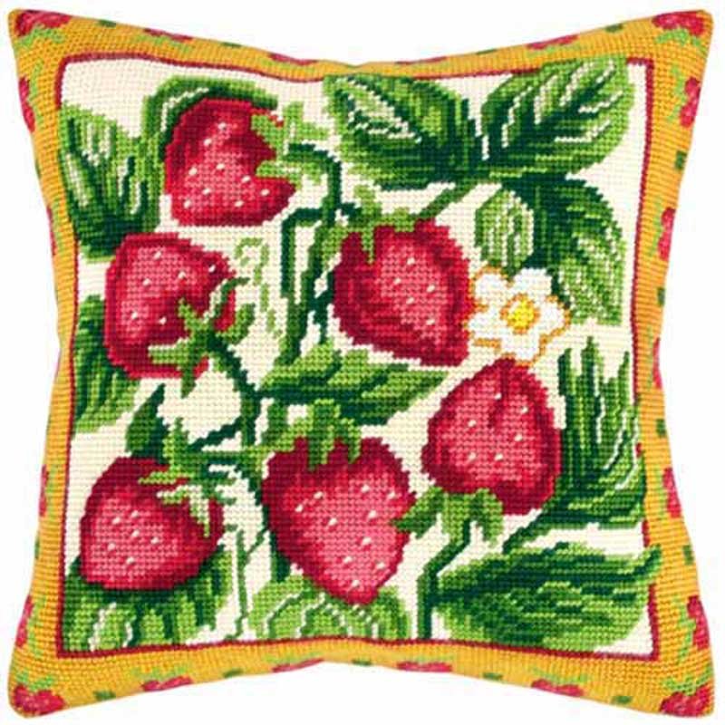 Foto Pillow for embroidery half-cross Charіvnytsya V-40 Strawberry