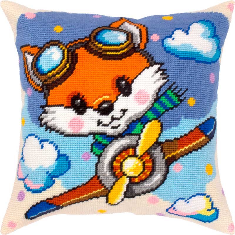 Foto Pillow for embroidery half-cross Charіvnytsya V-425 Pilot fox