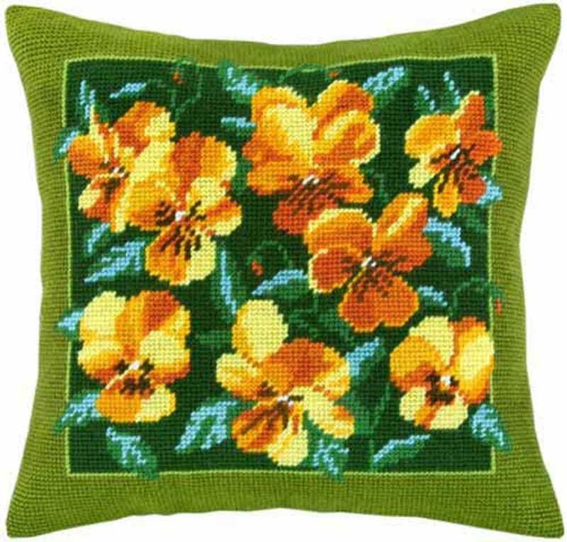 Foto Pillow for embroidery half-cross Charіvnytsya V-49 Golden bouquet