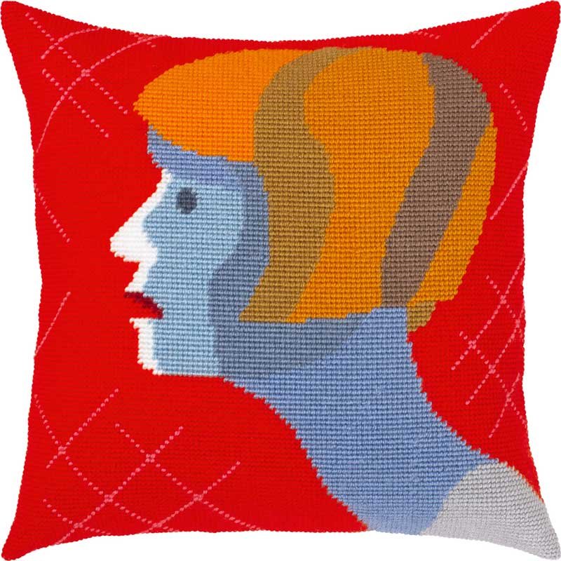 Фото Подушка для вышивки полукрестом Чарівниця V-545 Удивленность