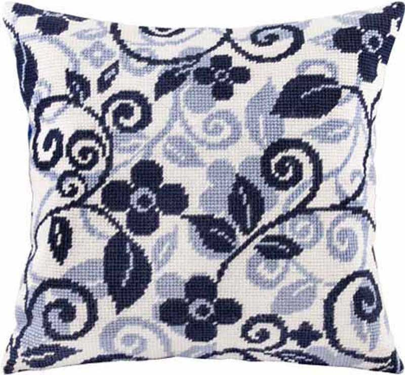Foto Pillow for embroidery half-cross Charіvnytsya V-86 Floral curls