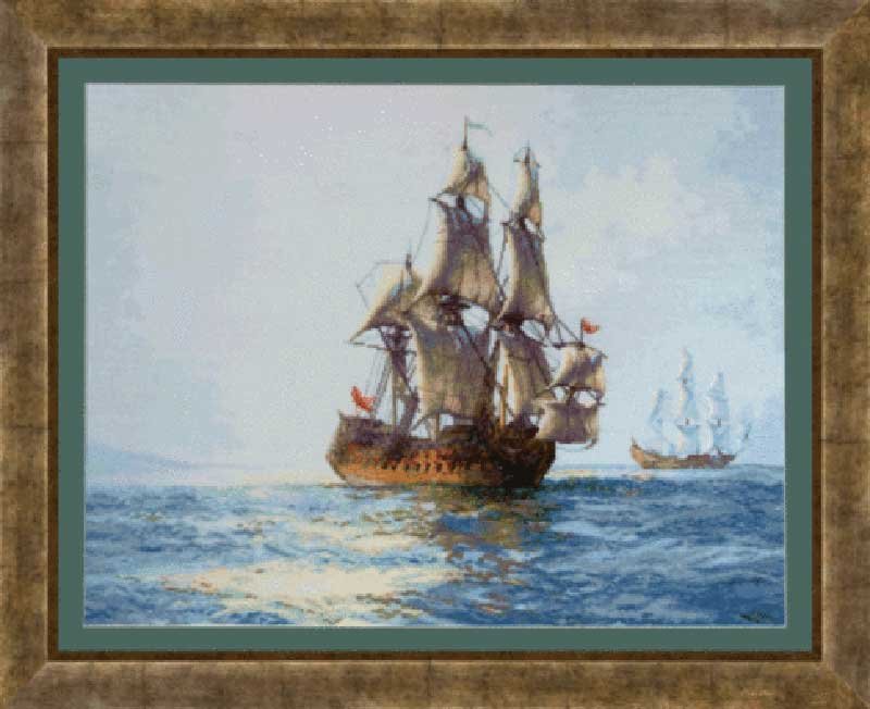 Photo Cross stitch kit Momentos Magicos M-138 Based on the motives of M. Dawson, the Great Charles in the sun-drenched waters