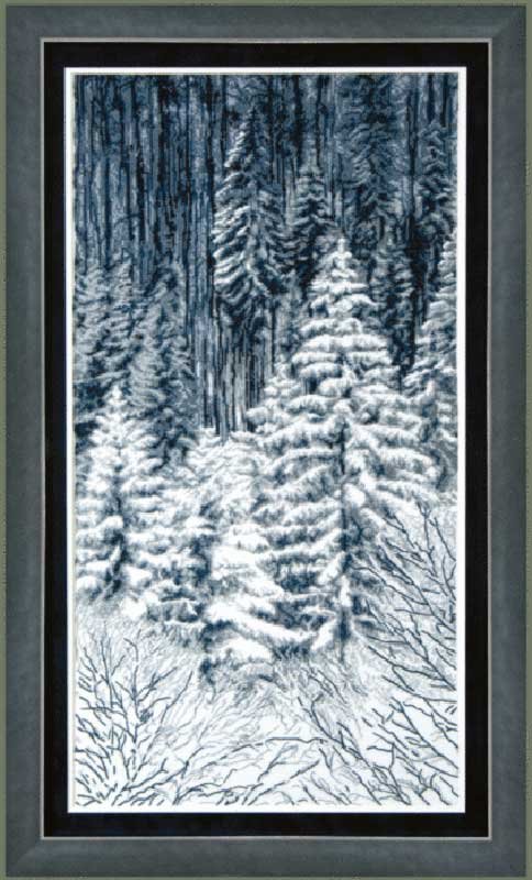 Photo Cross stitch kit Momentos Magicos M-173 Winter forest