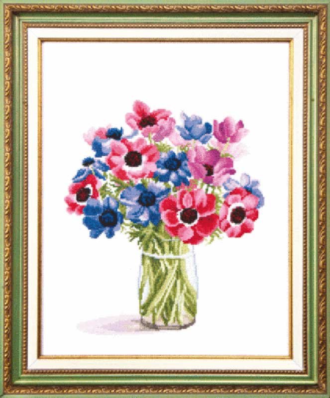 Photo Cross stitch kit Momentos Magicos M-177 Anemones