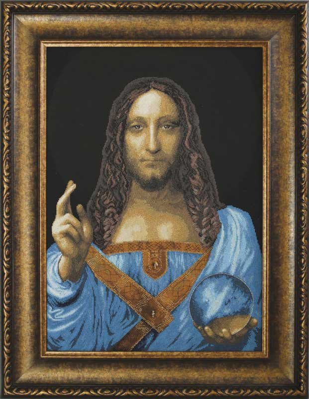 Фото Набір для вишивання хрестиком Чарівна Мить М-327 За мотивами Леонардо да Вінчі Спаситель світу