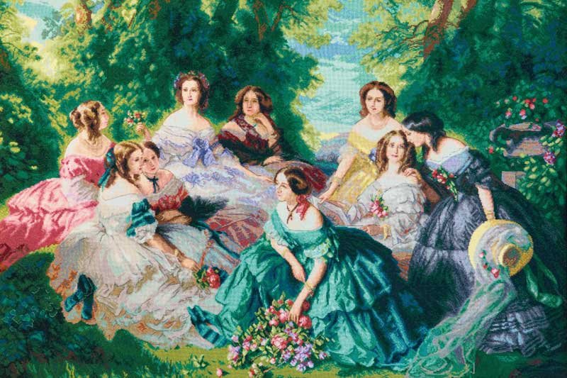 Photo Cross stitch kit Momentos Magicos M-432 Empress Eugenia surrounded by maids of honor