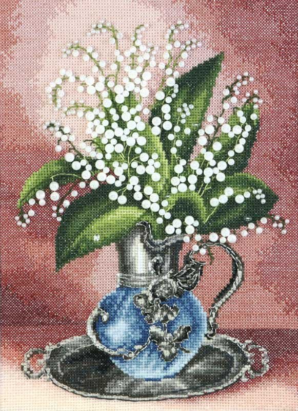 Photo Cross stitch kit Momentos Magicos M-444 Fragrant lilies of the valley