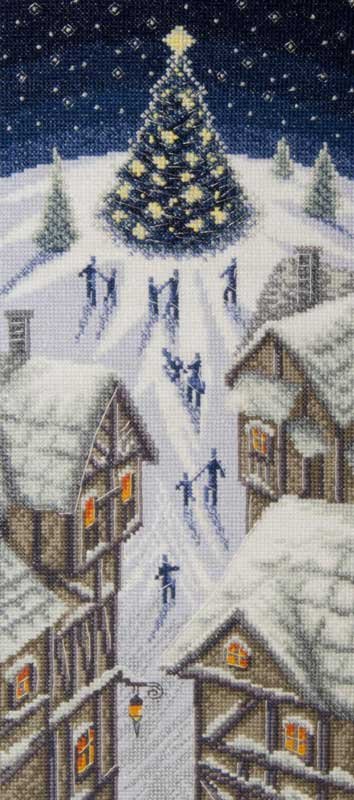 Фото Набір для вишивання хрестиком Чарівна Мить М-470 Різдвяні вогники