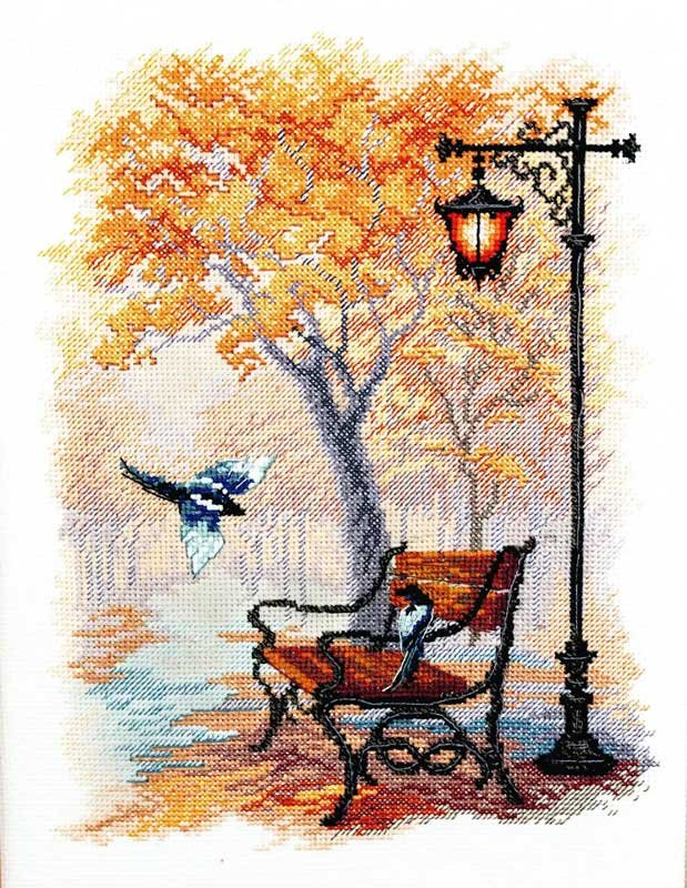 Photo Cross stitch kit Momentos Magicos M-538 In the Autumn Park