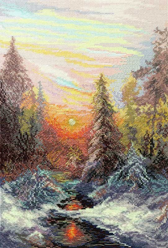 Photo Cross stitch kit Momentos Magicos M-568 Kiss of the winter sun