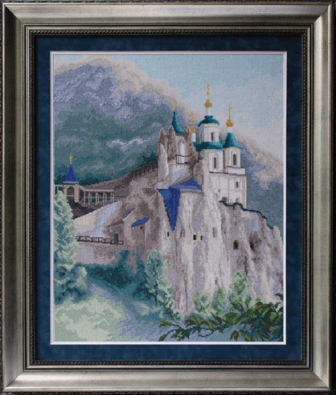 Photo Cross stitch kit Momentos Magicos M-58 Holy Dormition Svyatogorsk Lavra in the spring