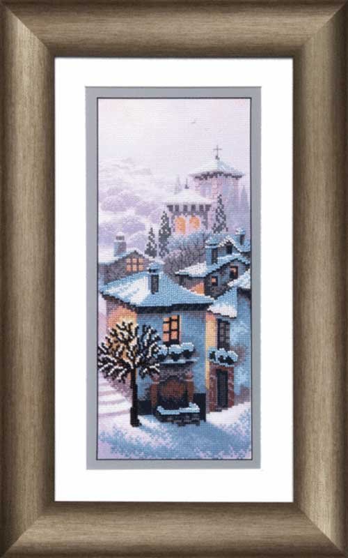 Фото Набір для вишивання хрестиком Чарівна Мить М-62 Триптих Зимовий вечір