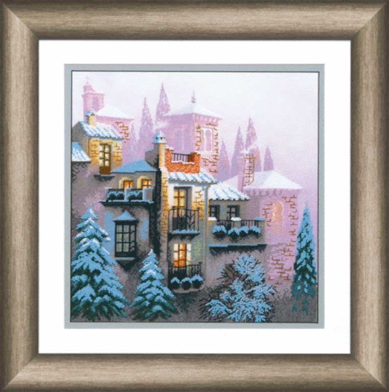 Photo Cross stitch kit Momentos Magicos M-63 Winter evening triptych