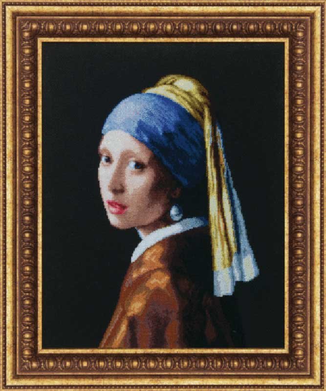 Photo Cross stitch kit Momentos Magicos M-66 Based on J. Vermeer's The Girl with a Pearl Earring