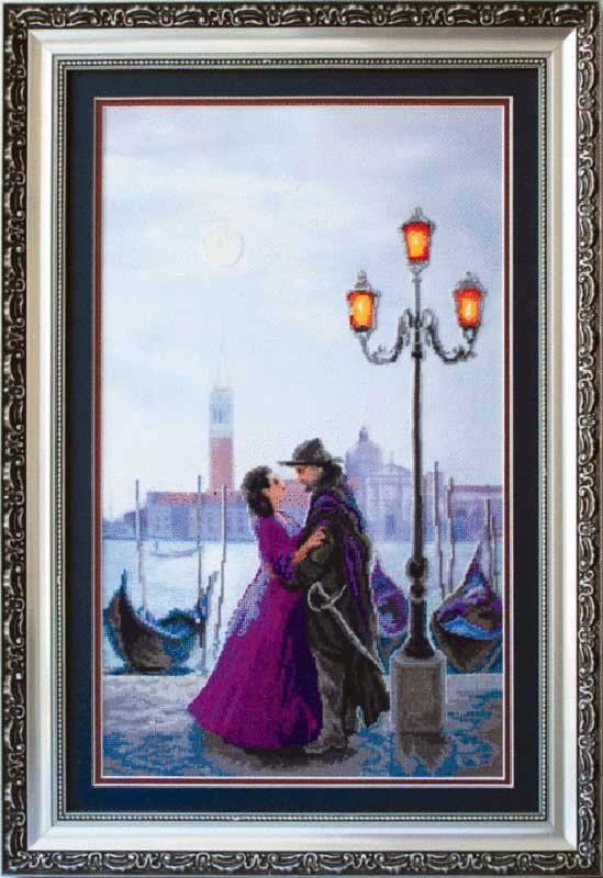 Photo Partial embroidery kit Momentos Magicos PK-060 A moonlit night in Venice