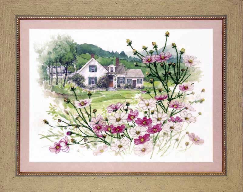 Photo Partial embroidery kit Momentos Magicos PK-113 A house with flowers