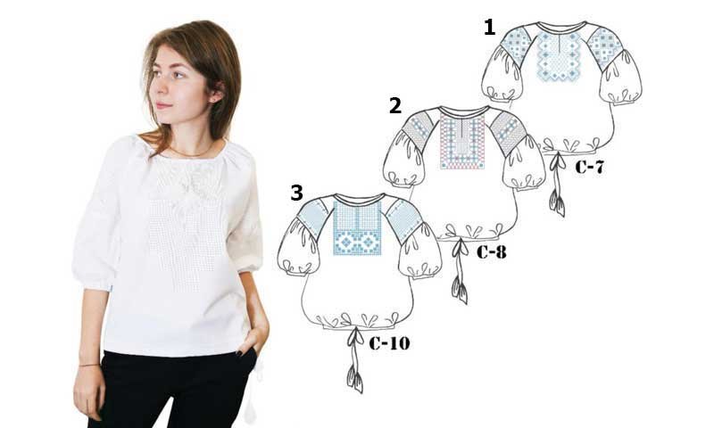 Foto Women's home-woven shirt for embroidery threads Charivna Myt TPK-164 03-02-09