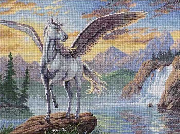 Foto Cross Stitch Kits Classic Design 4434 Pegasus