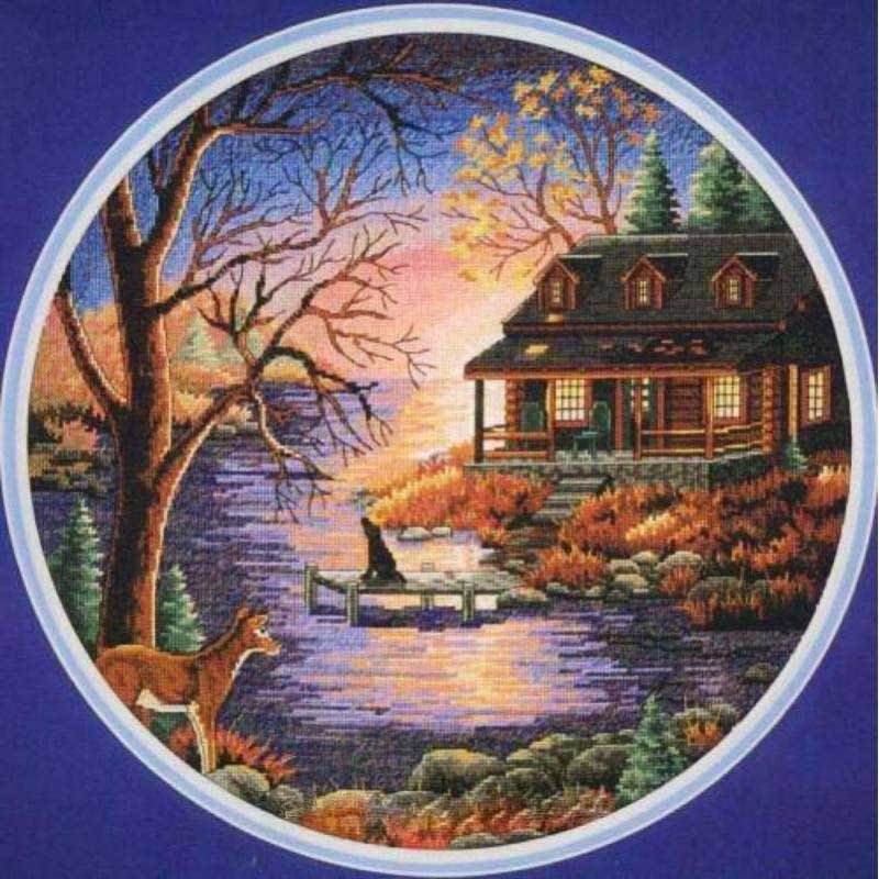 Foto Cross Stitch Kits Classic Design 4450 Autumn evening