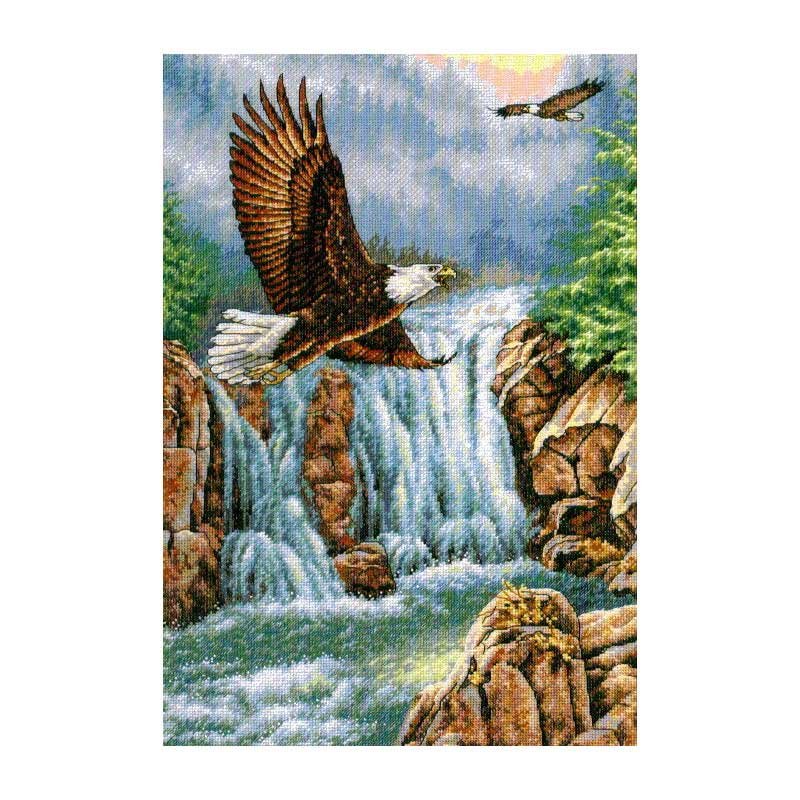 Foto Cross Stitch Kits Classic Design 4484 Over the waterfall