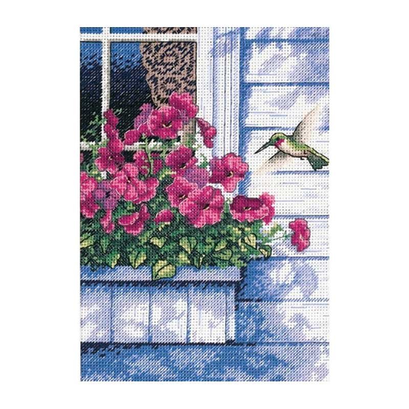 Foto Cross Stitch Kits Classic Design 4504 Hummingbird by the window