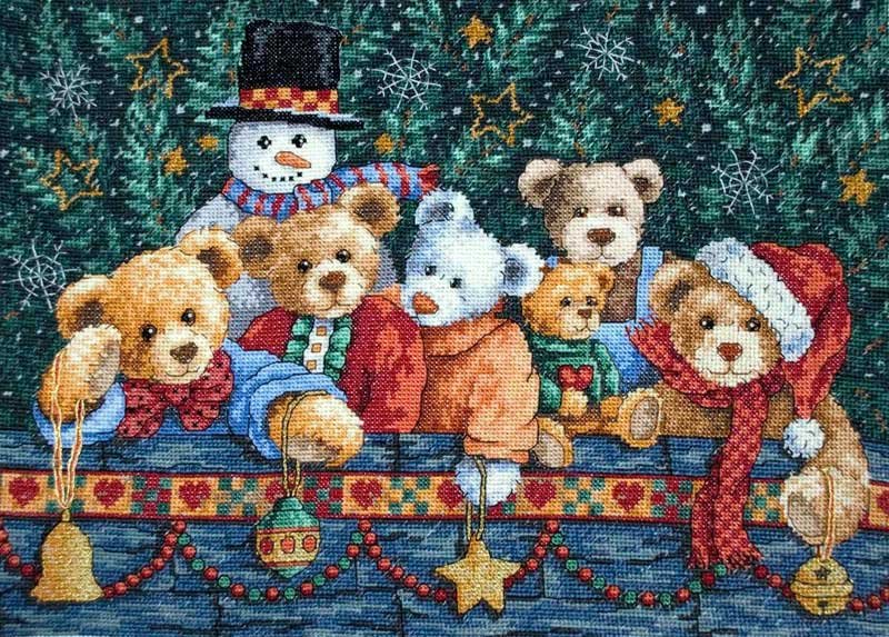 Foto Cross Stitch Kits Classic Design 4553 Christmas bears