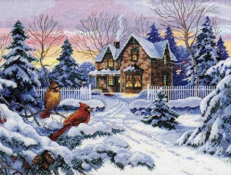 Foto Cross Stitch Kits Classic Design 4554 Winter memories