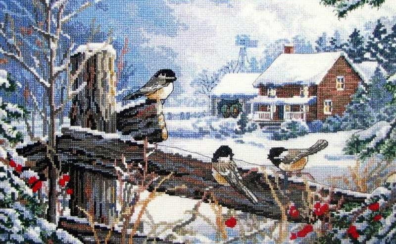 Foto Cross Stitch Kits Classic Design 4562 Winter evening