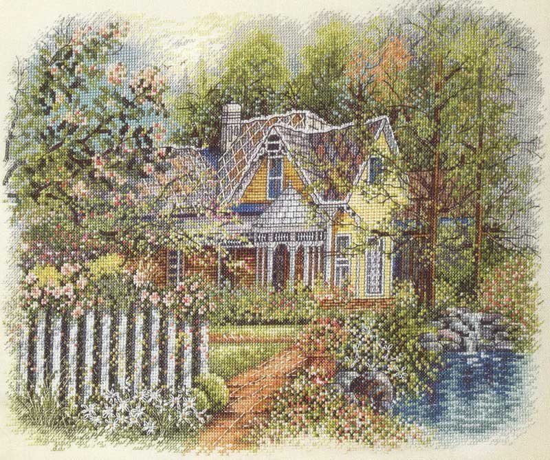 Foto Cross Stitch Kits Classic Design 4564 House in the garden