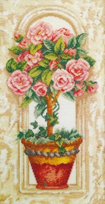 Foto Cross Stitch Kits Classic Design 4590 Rose topiary