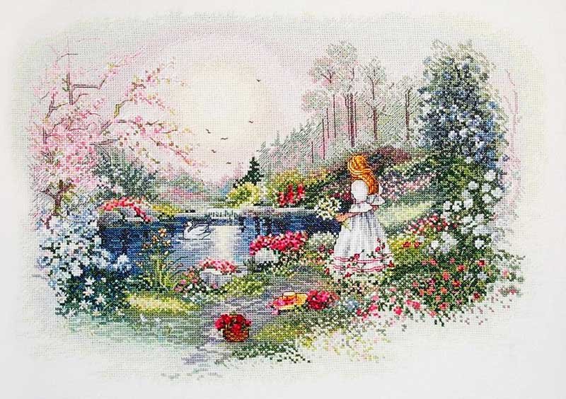 Фото Набор для вышивки крестом Classic Design 4600 Рассвет на озере