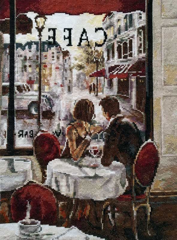 Фото Набор для вышивки крестом Classic Design 4605 Кофейня для двоих