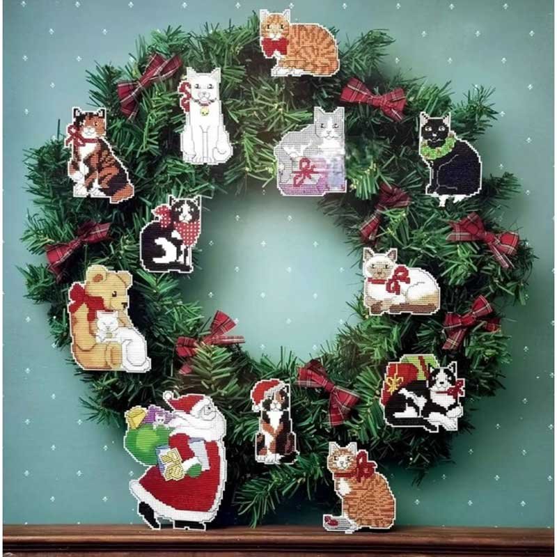 Foto Cross Stitch Kits Classic Design 4617 Cats and Christmas