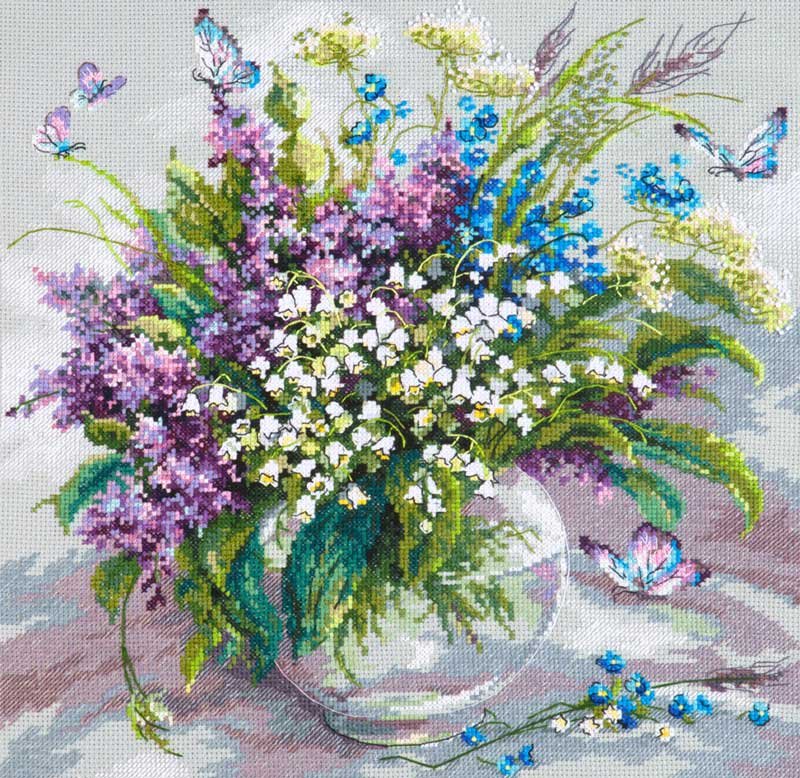 Foto Cross Stitch Kits Classic Design 8337 Spring bouquet