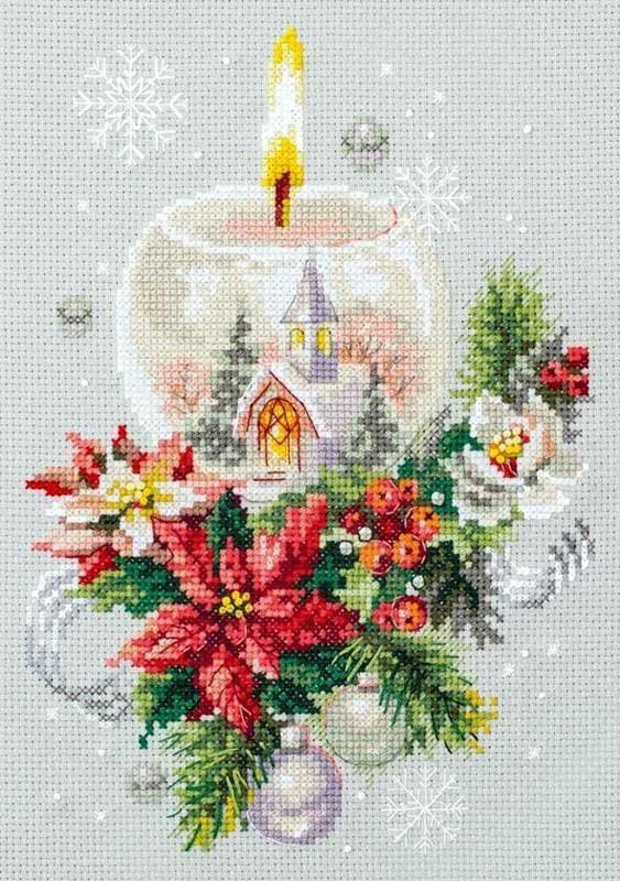 Foto Cross Stitch Kits Classic Design 8351 Christmas candle