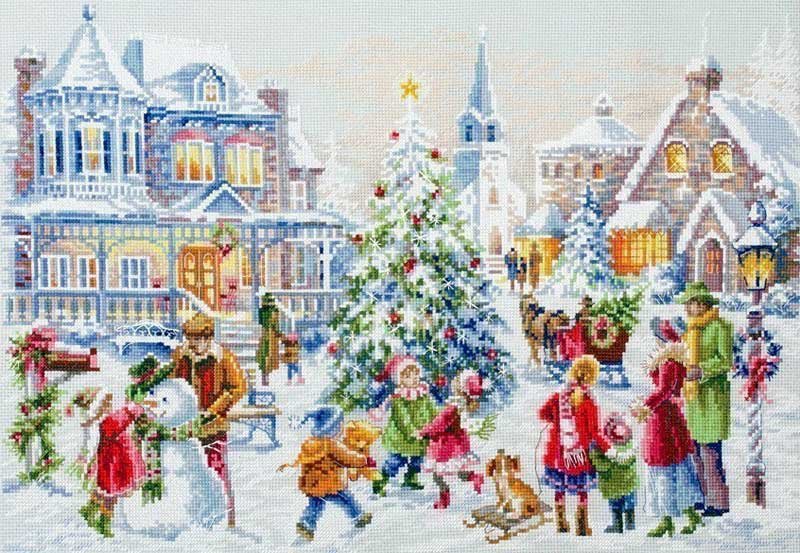 Foto Cross Stitch Kits Classic Design 8353 On the eve of Christmas