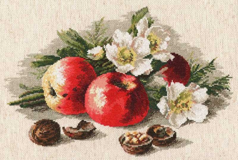 Фото Набор для вышивки крестом Classic Design 8377 Яблоки и орехи