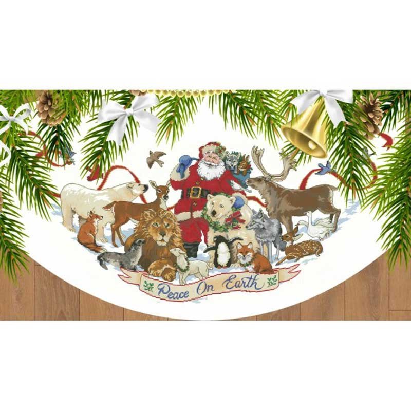 Фото Набор для вышивки крестом юбка под елку Classic Design 8388 Праздник для всех