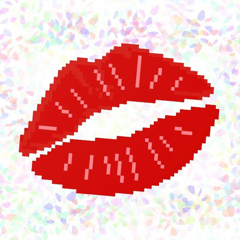 Фото Водорозчинний пришивний флізелін для вишивання Confetti К-109 Поцілунок
