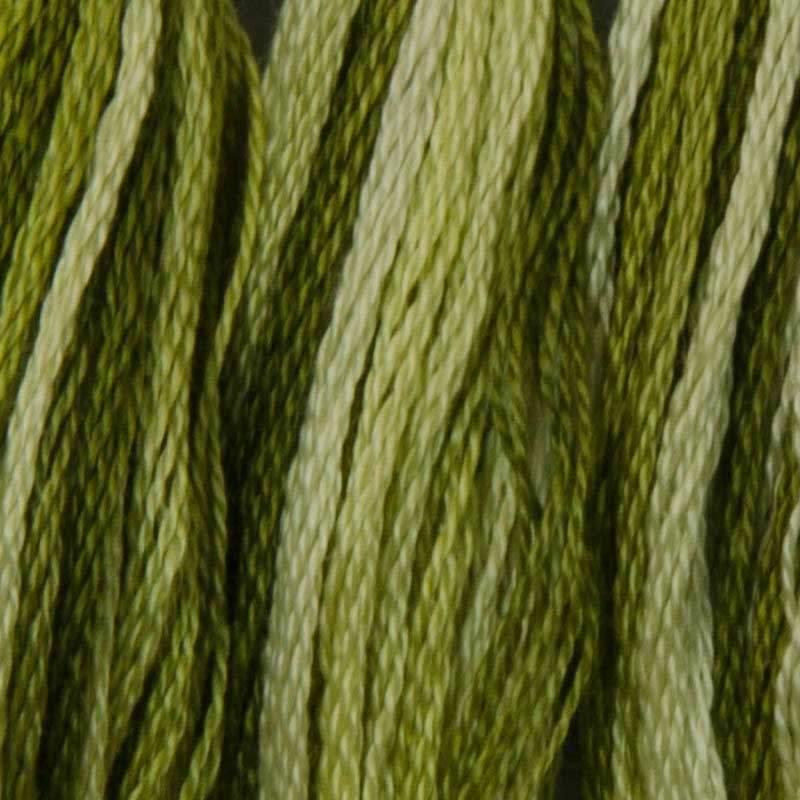 Фото Нитки для вышивания хлопковые DMC 94 Пестрый зеленый хаки