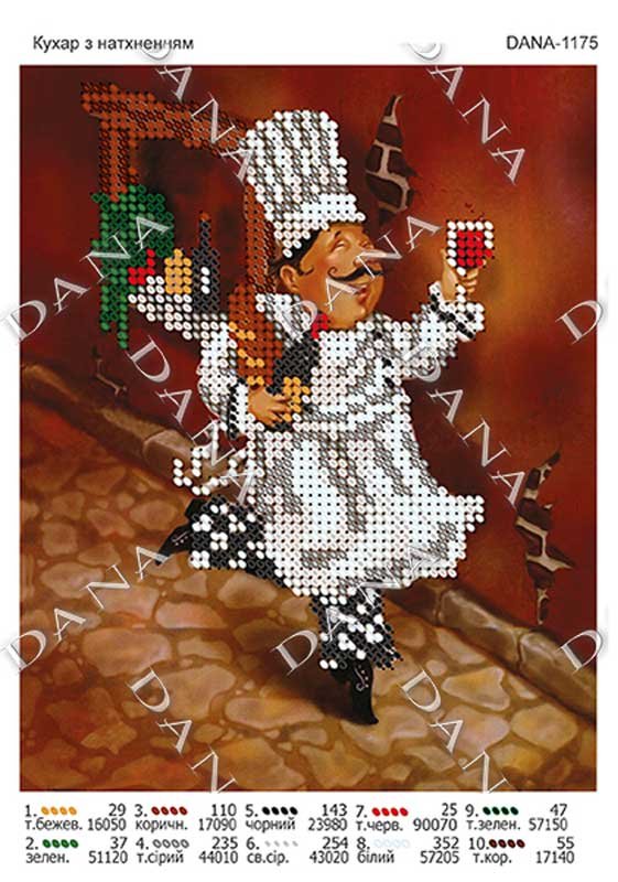 Photo Pattern for beading DANA-1175 Chef with verve