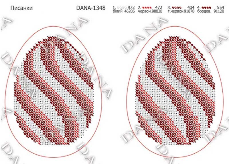 Photo Pattern for beading DANA-1348 Easter eggs