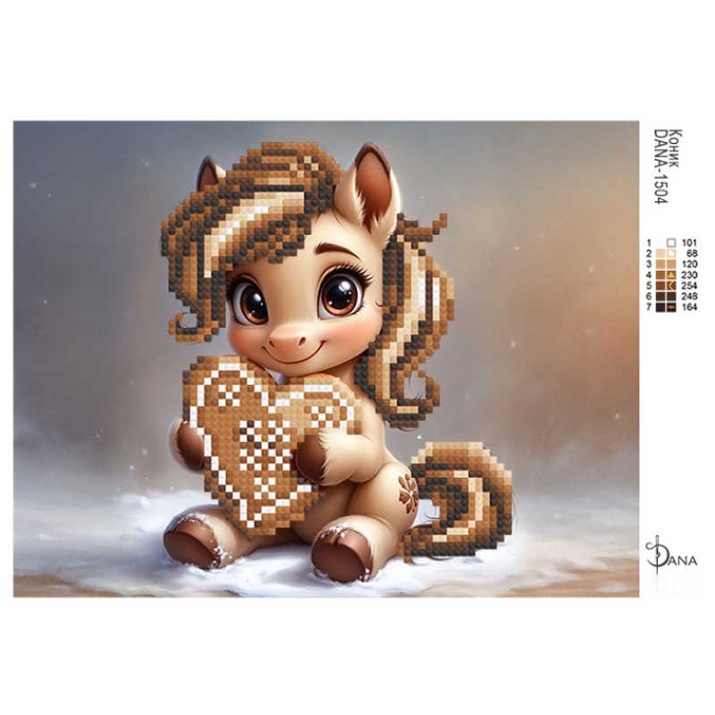 Фото Cхема для вышивки бисером  ДАНА-1504 Конек