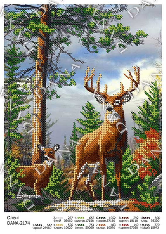 Photo Pattern beading DANA-2174 Deer