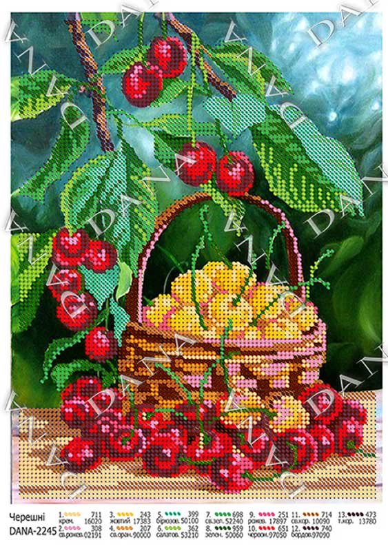 Photo Pattern beading DANA-2245 Sweet cherries