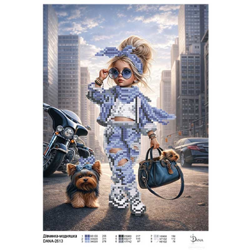 Photo Pattern beading DANA-2613 Fashion girl