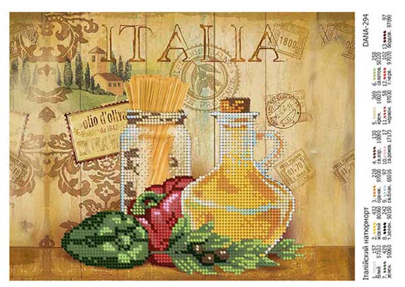 Фото Cхема для вышивки бисером  ДАНА-294 Итальянский натюрморт